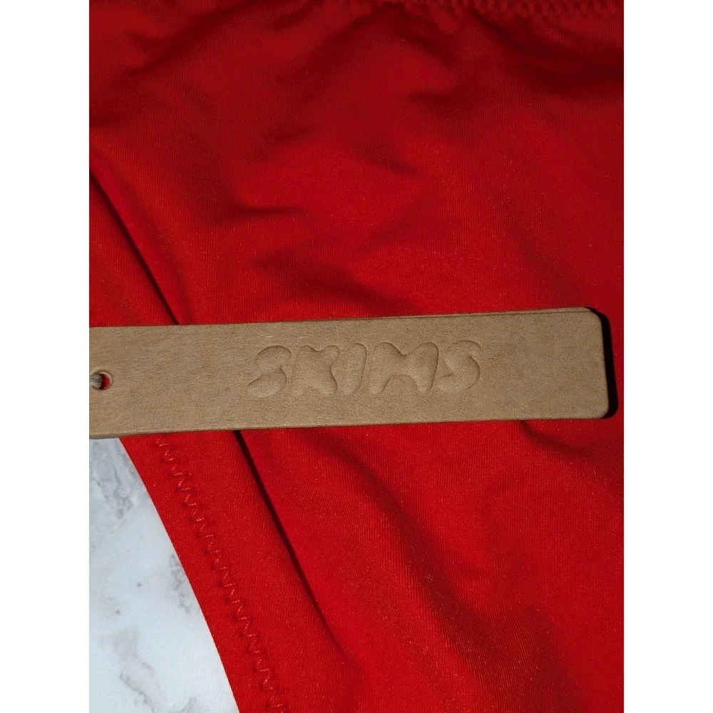 SKIMS Recycled Swim Thong Ruby Red Bikini Bottom SW-THG-0782 Size 3X NWT